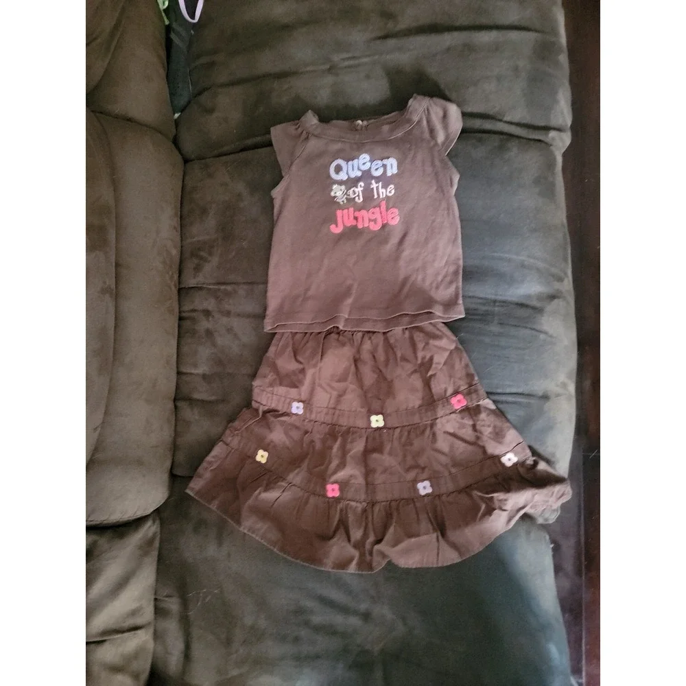 Gymboree outlet glamour‎ safari queen of the jungle top 2t skirt 3t